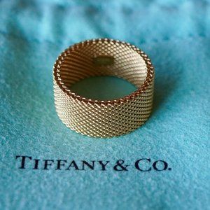 Tiffany & Co. 18k Gold Woven Mesh Somerset Ring